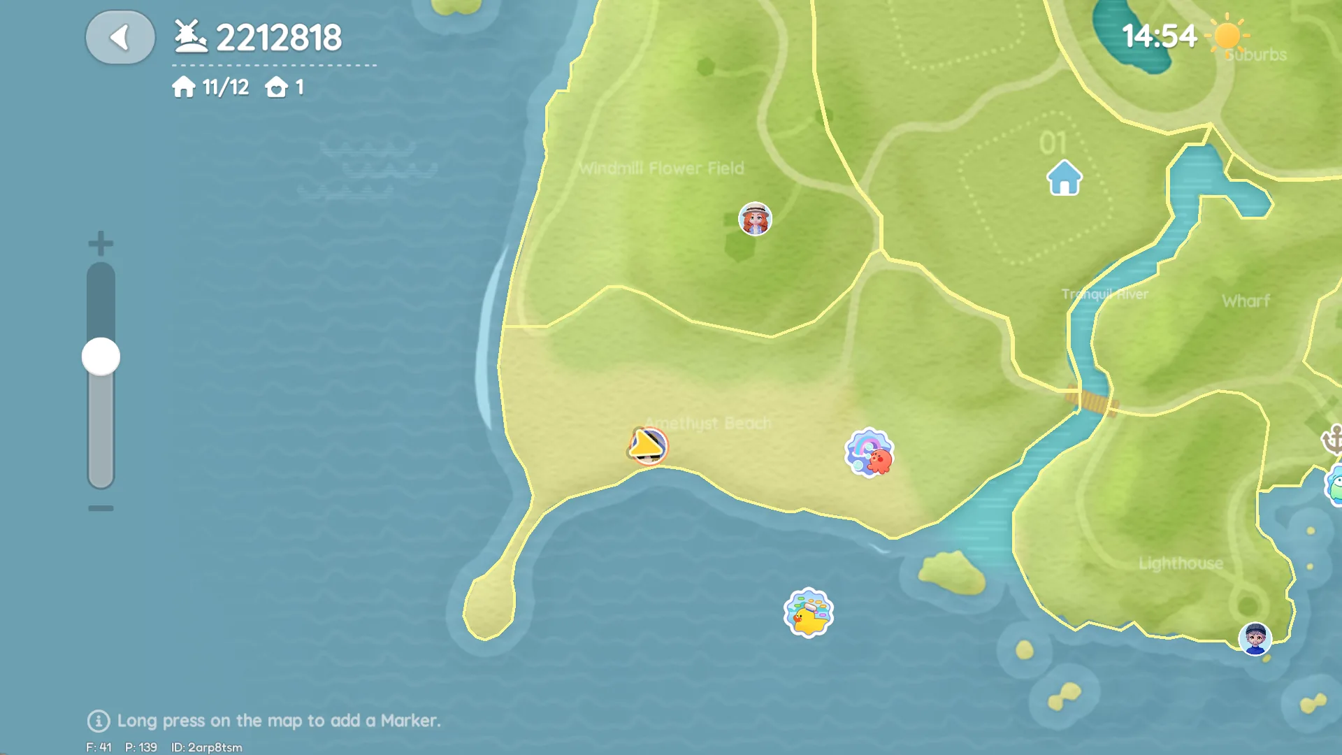 Heartopia Day 14 bubble location (Bubble 8), minimap/location photo