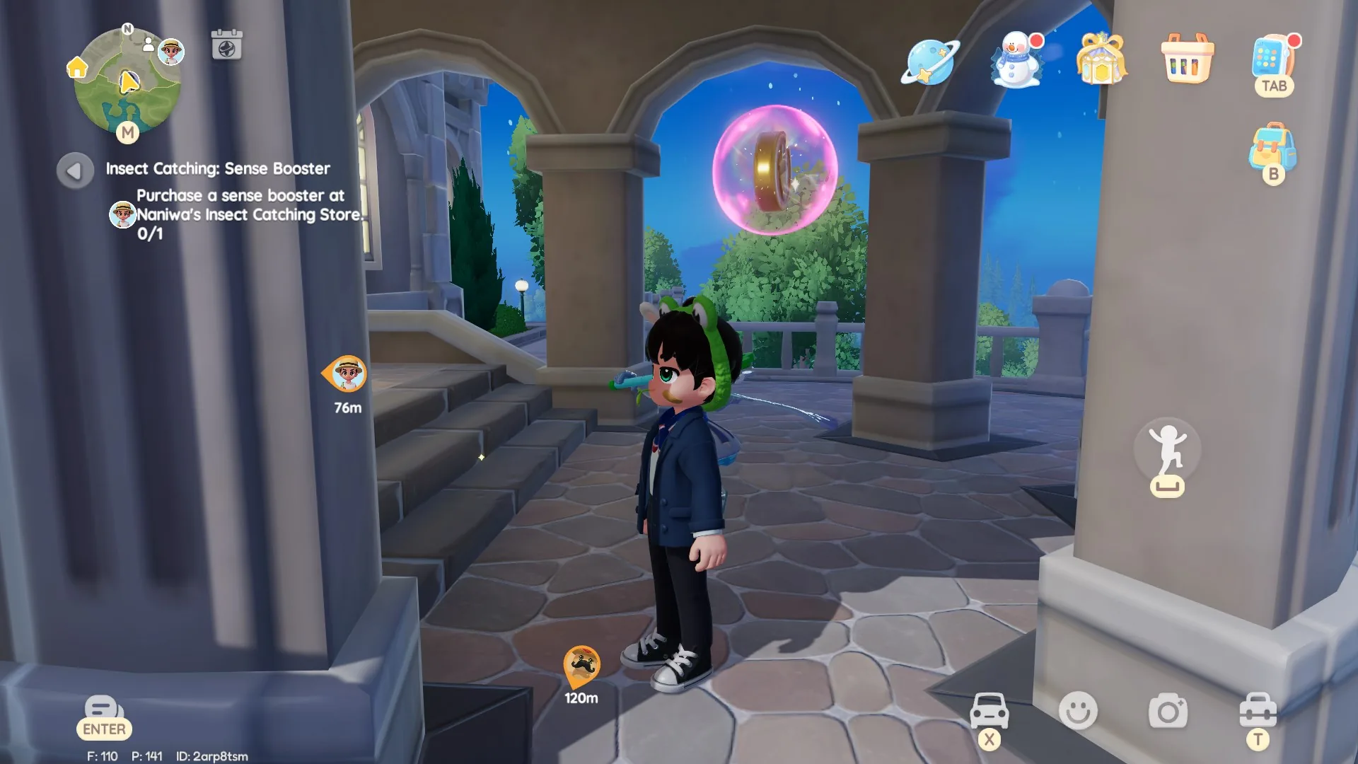 Heartopia Day 7 bubble location (Bubble 14) — visual reference