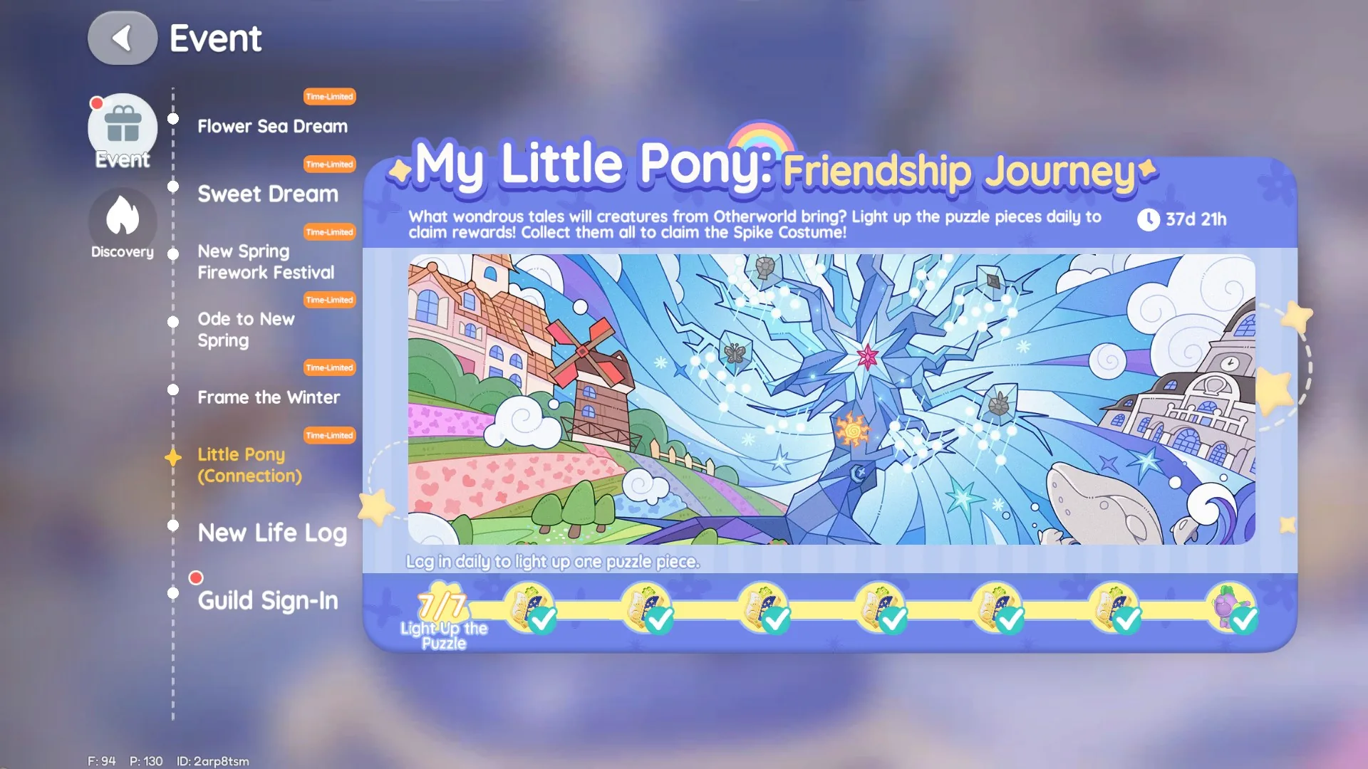 Completed MLP collab scene showing final unlock state.
