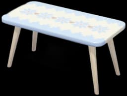 Snowflake Trim Long Dining Table