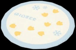 Snowman Footprints Round Rug