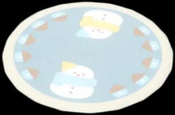 Snowman Village Round Rug