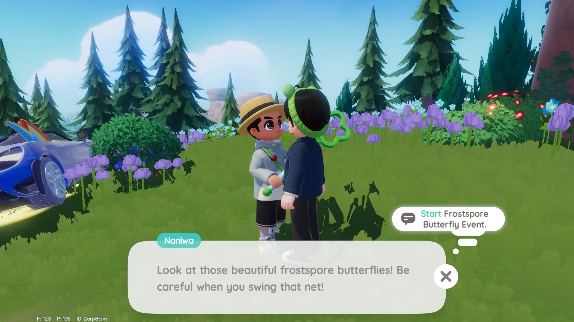 Frostspore Butterfly Event start screen