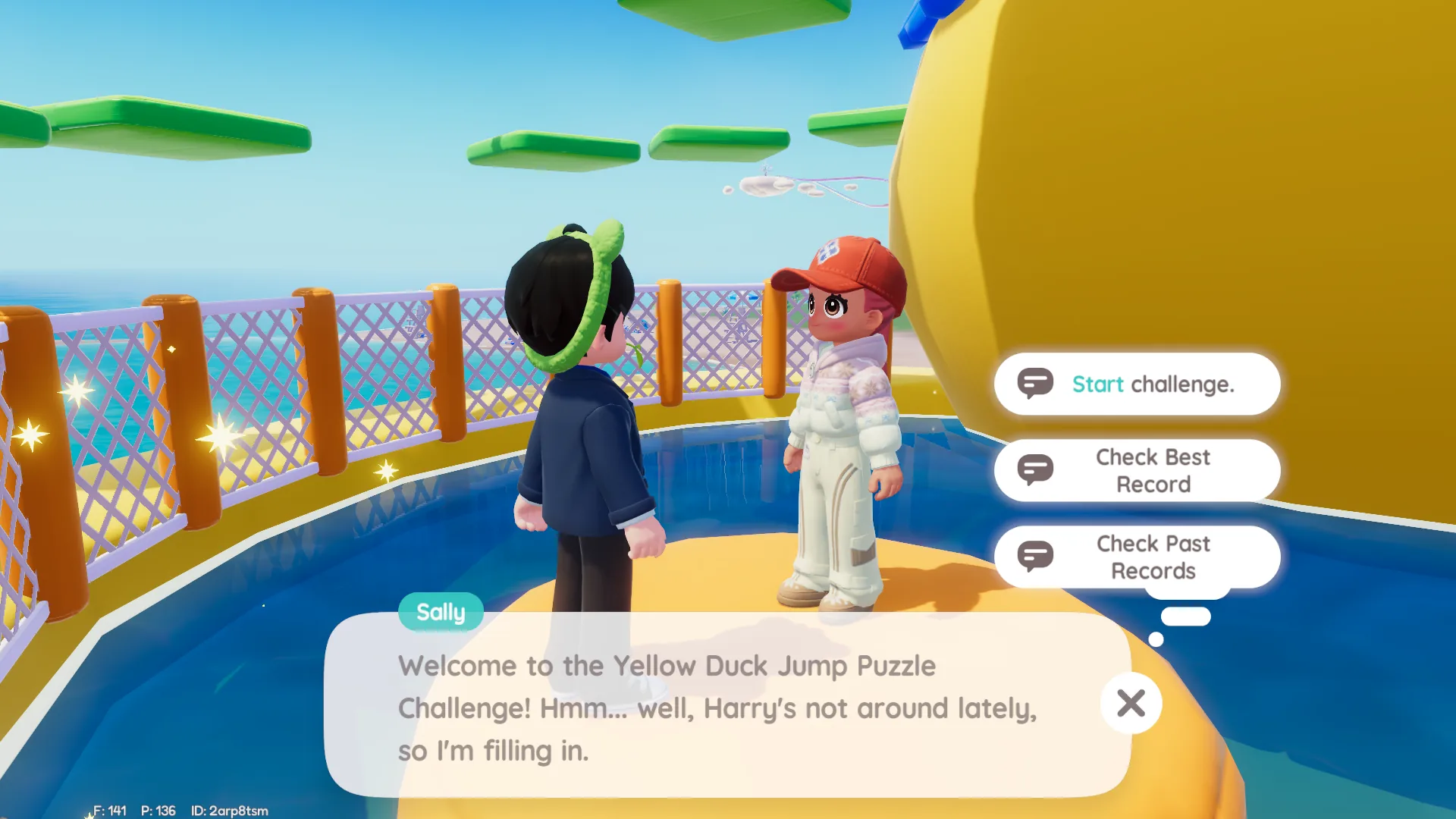 Yellow Duck Jump Puzzle start screen