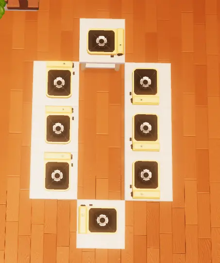 Stove setup 1 for solo cooking in Heartopia