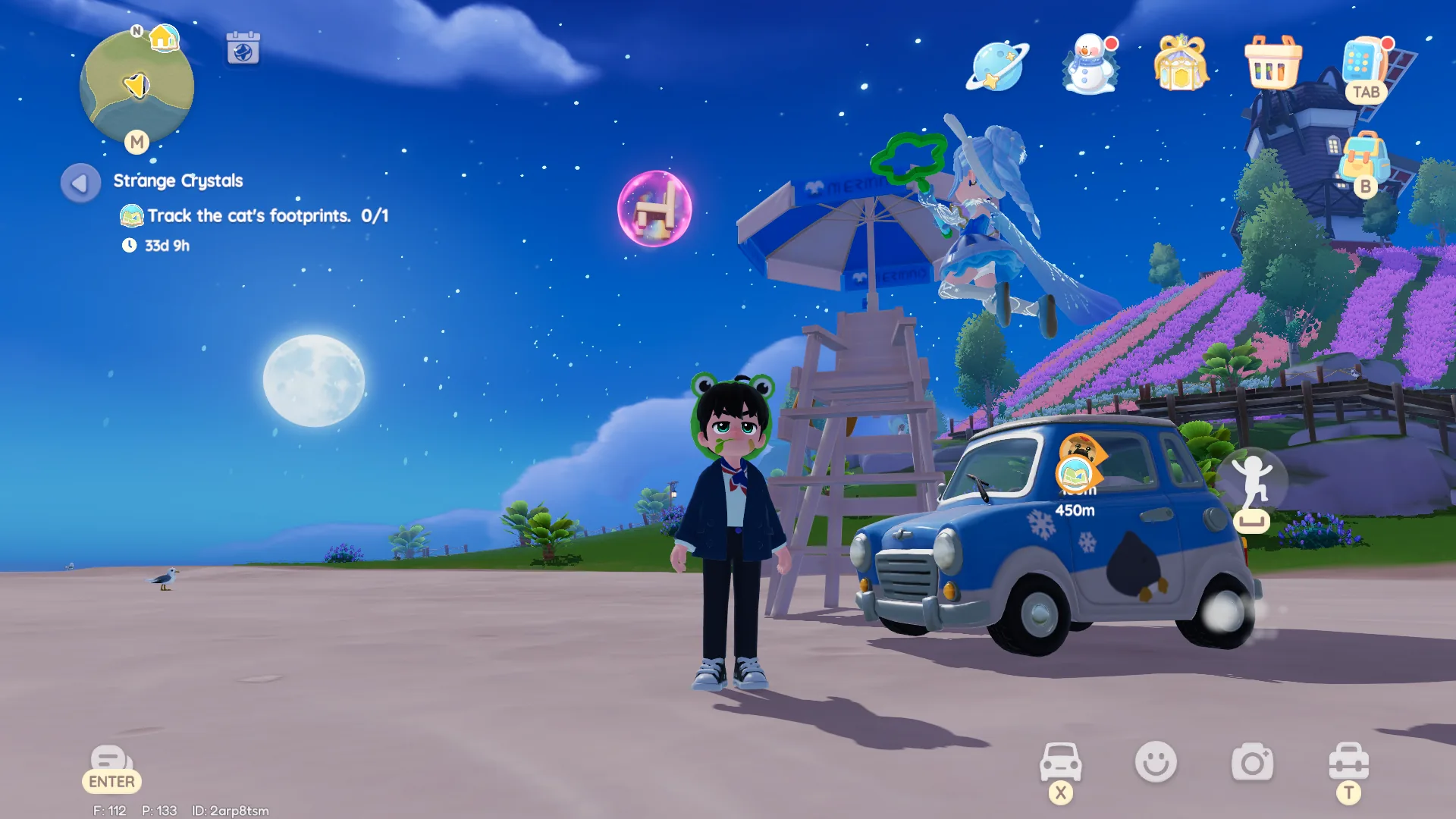 Bubble do Dia 7 em Heartopia (Bubble 8) — referência visual