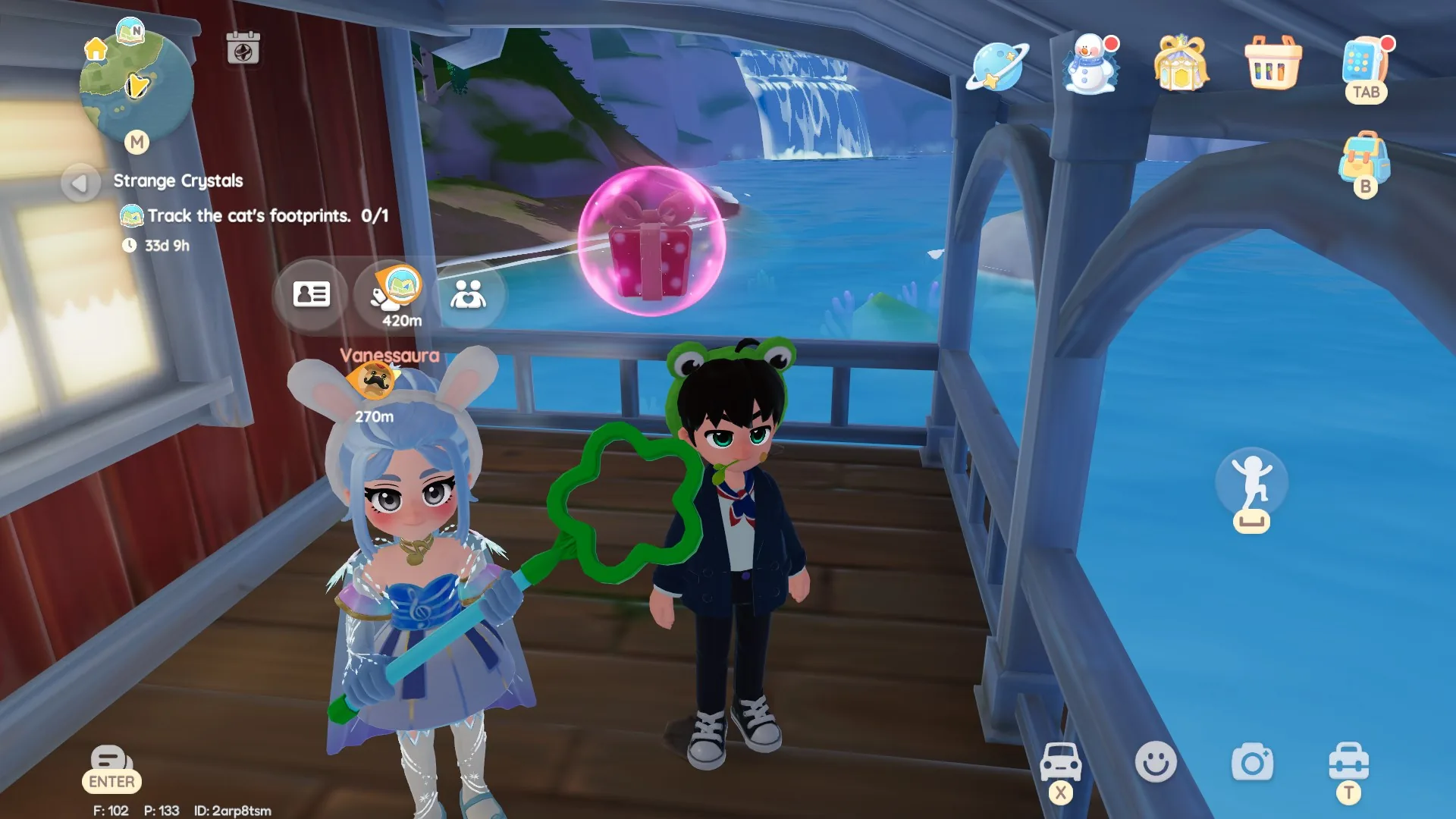 Bubble do Dia 7 em Heartopia (Bubble 9) — referência visual